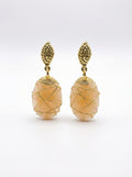 gold amber earring