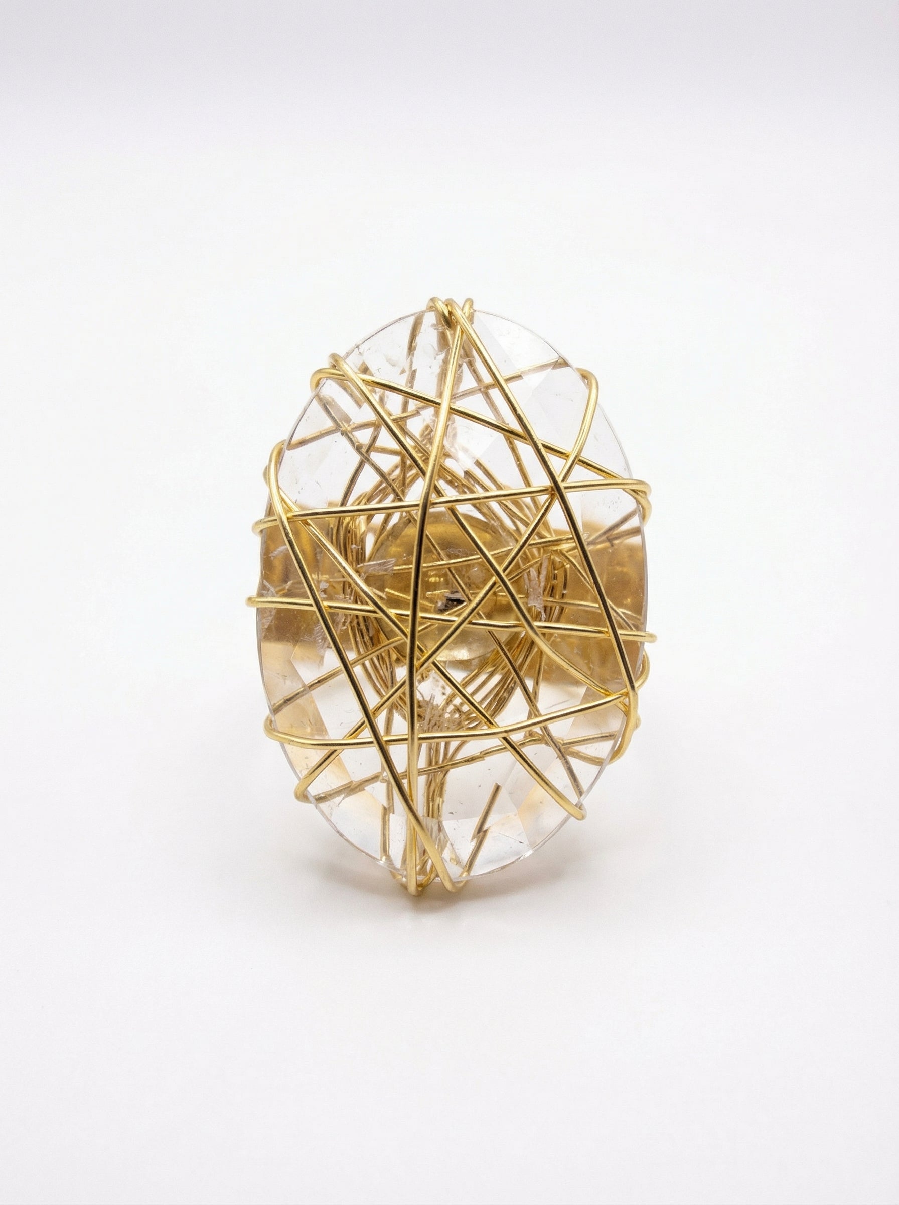 gold crystal ring