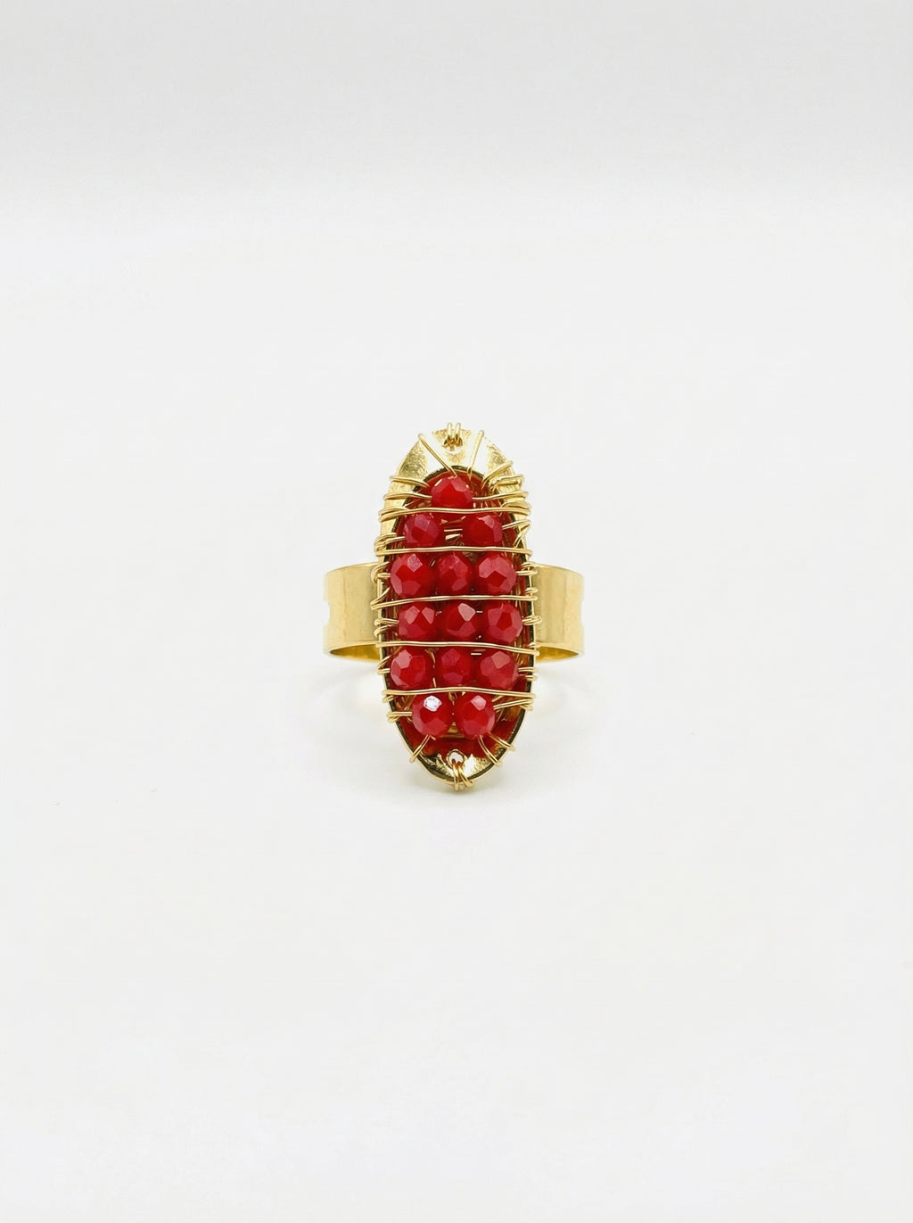 gold ruby earring