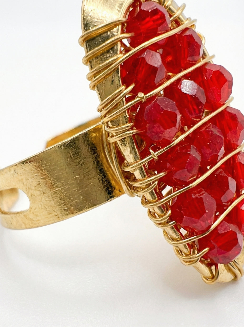gold ruby earring