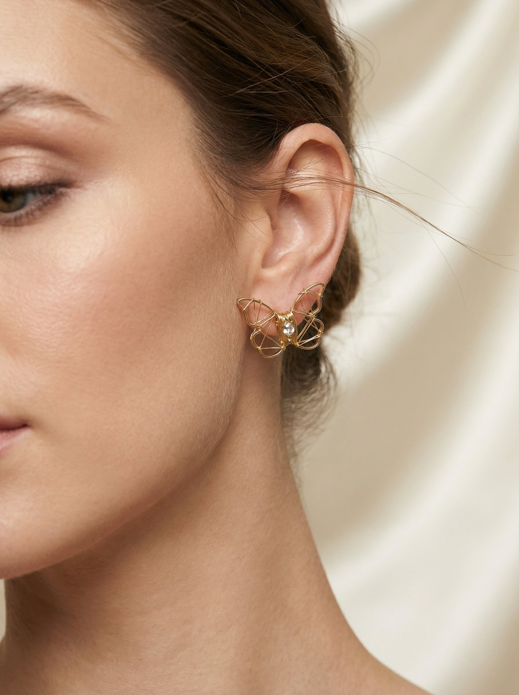 Golden Butterfly Earrings