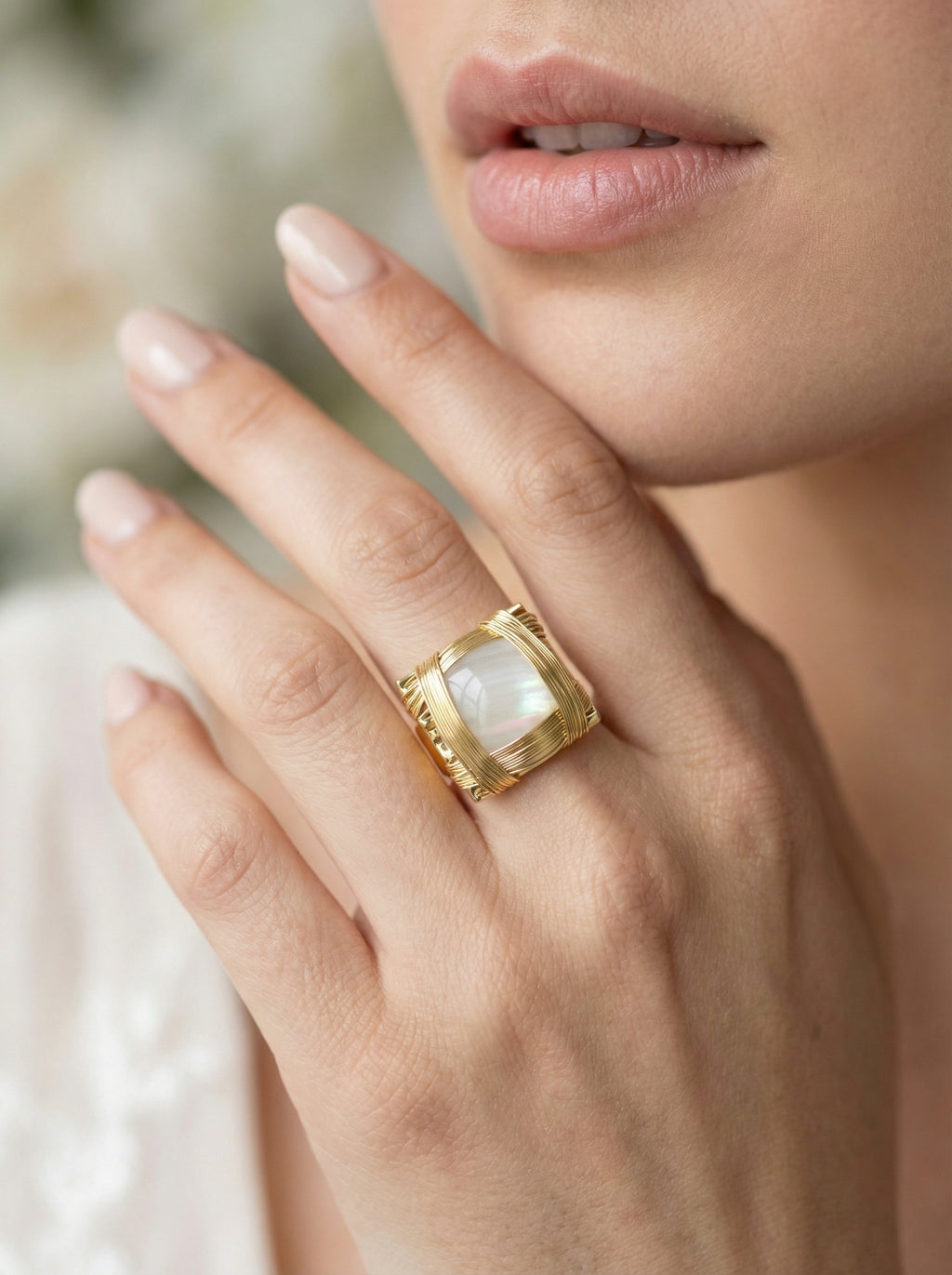 gold pearl ring