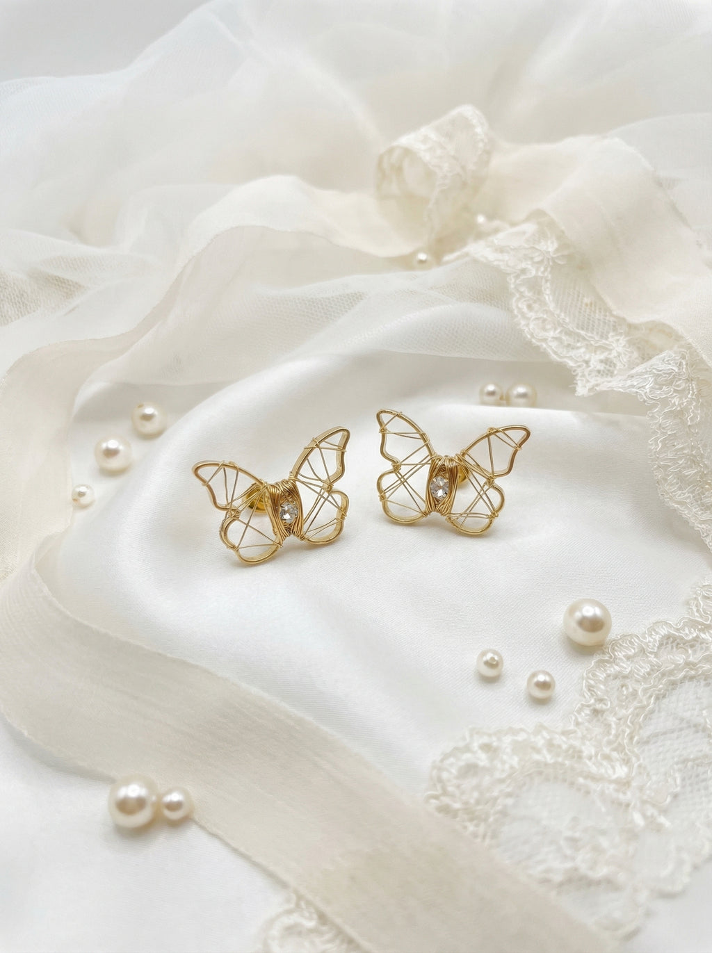 Golden Butterfly Earrings