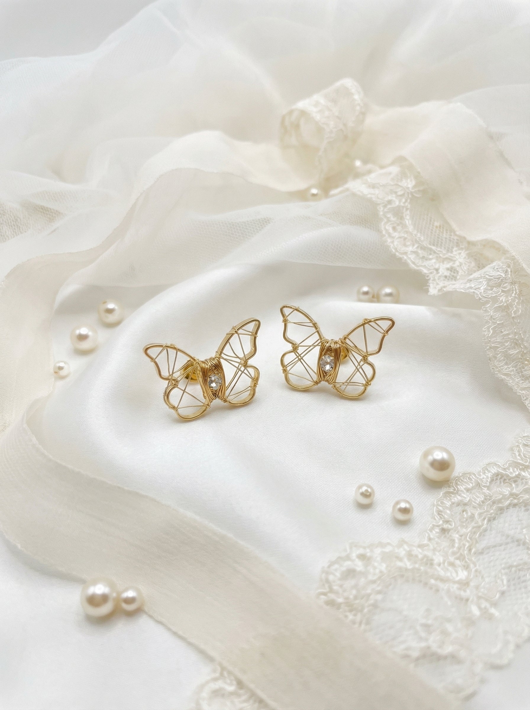Golden Butterfly Earrings